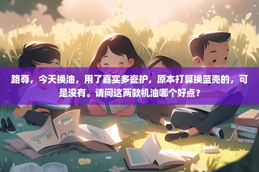路尊，今天换油，用了嘉实多瓷护，原本打算换蓝壳的，可是没有。请问这两款机油哪个好点？