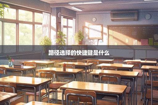 路径选择的快捷键是什么