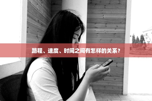 路程、速度、时间之间有怎样的关系？