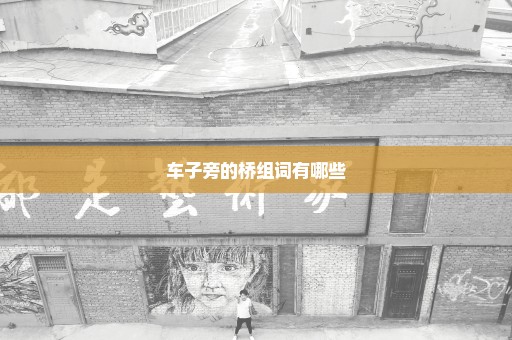车子旁的桥组词有哪些