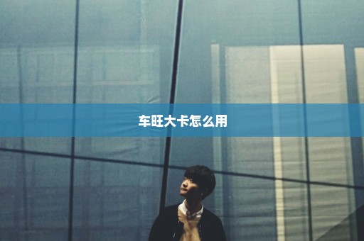 车旺大卡怎么用
