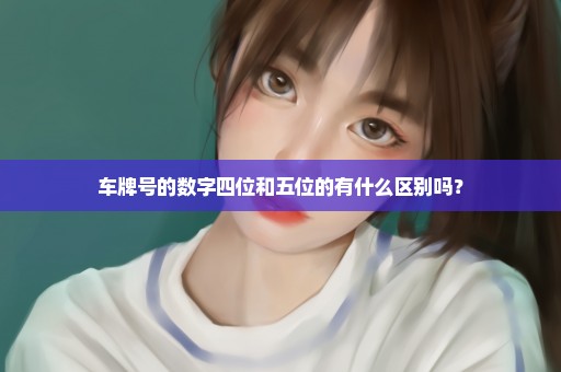 车牌号的数字四位和五位的有什么区别吗？