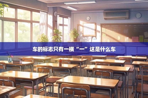 车的标志只有一横“一”这是什么车