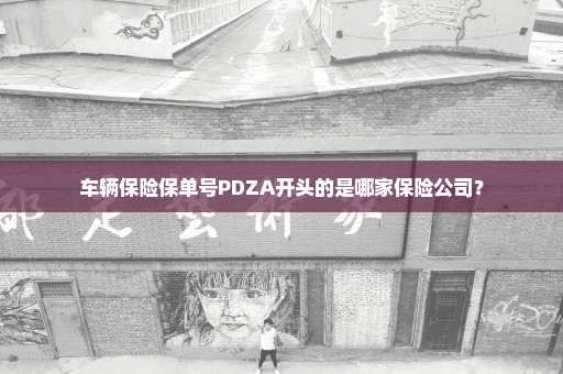 车辆保险保单号PDZA开头的是哪家保险公司？