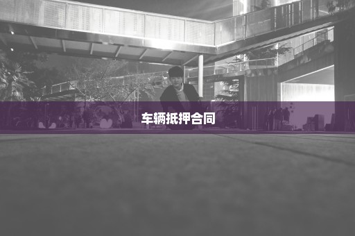 车辆抵押合同