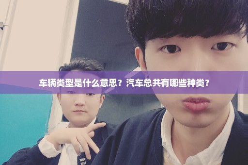 车辆类型是什么意思？汽车总共有哪些种类？