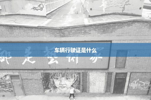 车辆行驶证是什么
