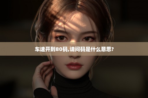 车速开到80码,请问码是什么意思?