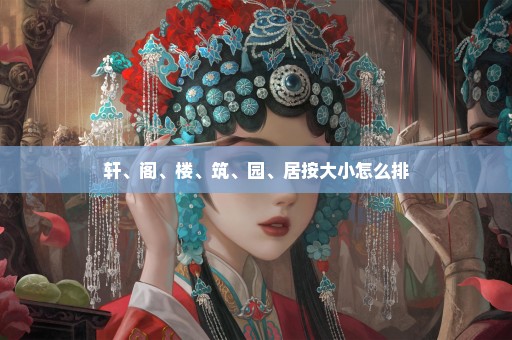 轩、阁、楼、筑、园、居按大小怎么排