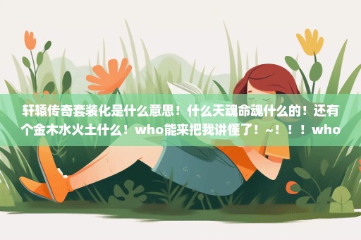 轩辕传奇套装化是什么意思！什么天魂命魂什么的！还有个金木水火土什么！who能来把我讲懂了！~！！！who！