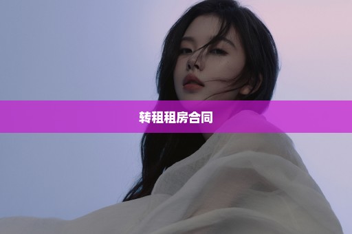 转租租房合同