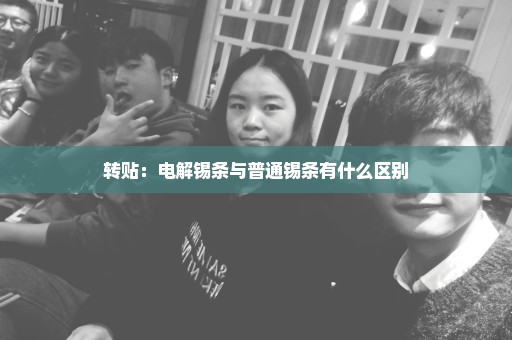 转贴：电解锡条与普通锡条有什么区别
