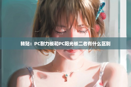 转贴：PC耐力板和PC阳光板二者有什么区别