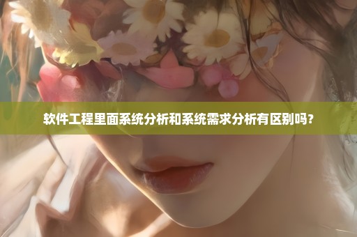 软件工程里面系统分析和系统需求分析有区别吗？