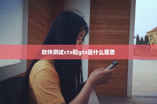 软件测试cts和gts是什么意思