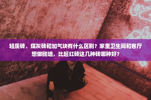 轻质砖、煤灰砖和加气块有什么区别？家里卫生间和客厅想做砌墙，比起红砖这几种砖哪种好？