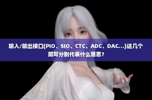 输入/输出接口(PIO、SIO、CTC、ADC、DAC…)这几个简写分别代表什么意思？