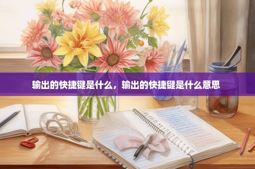 输出的快捷键是什么，输出的快捷键是什么意思 