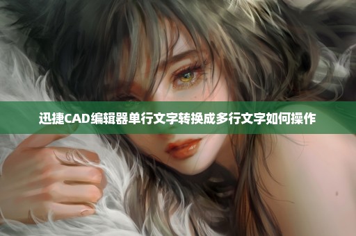 迅捷CAD编辑器单行文字转换成多行文字如何操作