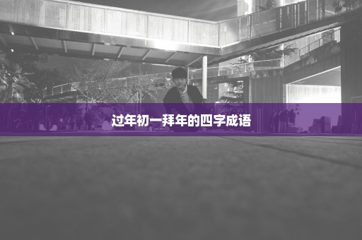 过年初一拜年的四字成语