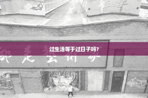 过生活等于过日子吗？