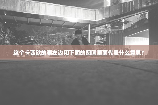 这个卡西欧的表左边和下面的圆圈里面代表什么意思？
