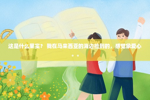 这是什么果实？ 我在马来西亚的海边捡到的，感觉象爱心。。