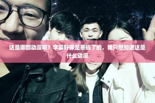这是哪部动漫啊？字幕好像是恶搞了的，我只想知道这是什么动漫