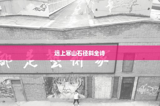 远上寒山石径斜全诗