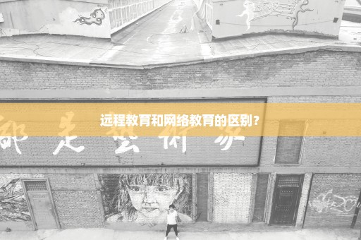 远程教育和网络教育的区别？