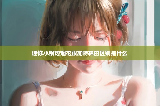 迷你小钢炮烟花跟加特林的区别是什么