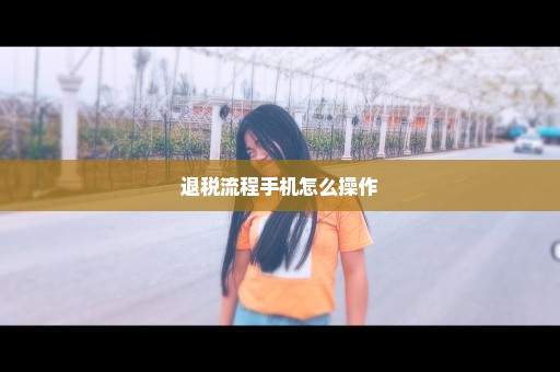 退税流程手机怎么操作