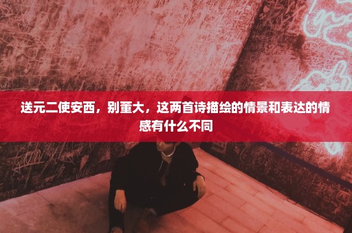 送元二使安西，别董大，这两首诗描绘的情景和表达的情感有什么不同
