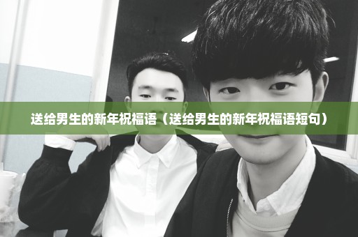 送给男生的新年祝福语（送给男生的新年祝福语短句）