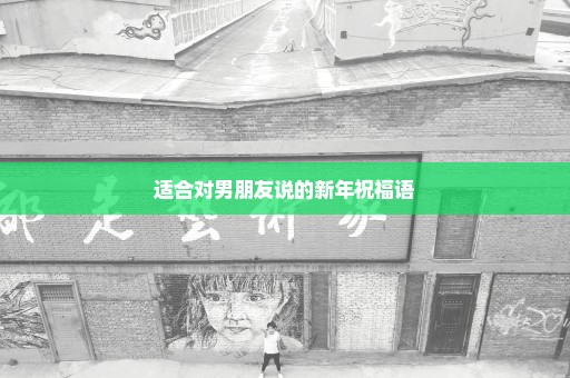 适合对男朋友说的新年祝福语