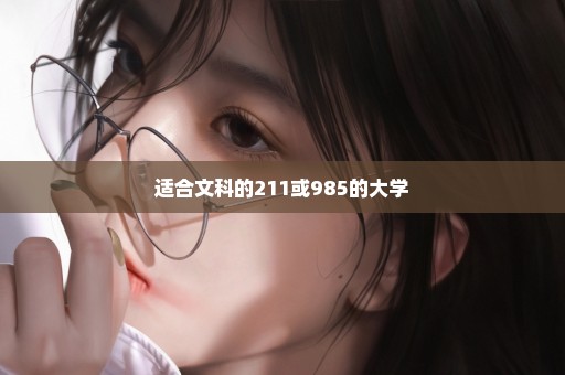 适合文科的211或985的大学
