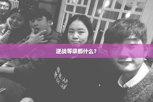 逆战等级都什么？