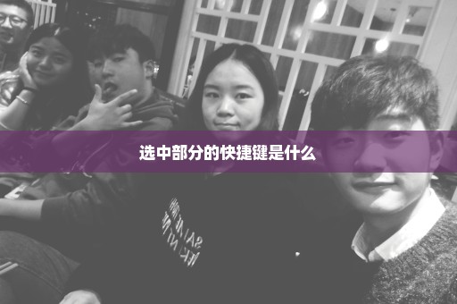 选中部分的快捷键是什么