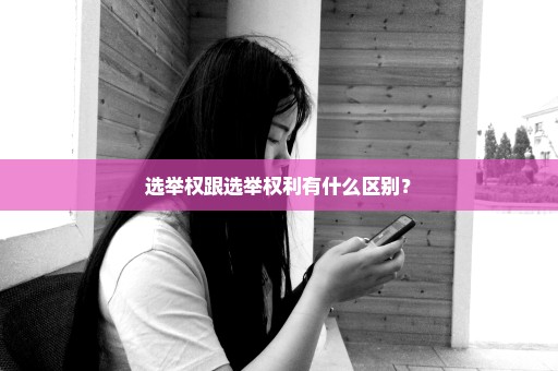 选举权跟选举权利有什么区别？