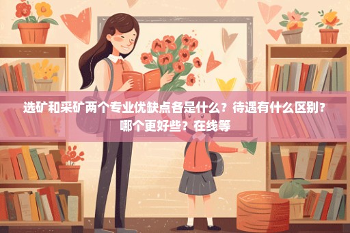选矿和采矿两个专业优缺点各是什么？待遇有什么区别？哪个更好些？在线等
