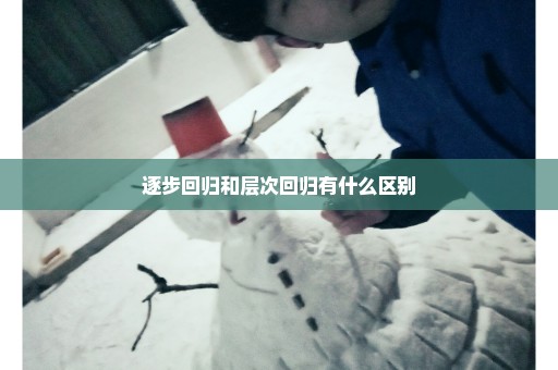 逐步回归和层次回归有什么区别