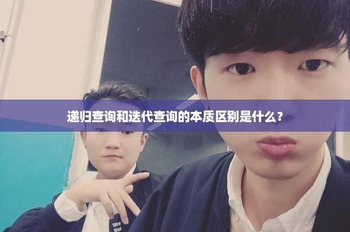 递归查询和迭代查询的本质区别是什么？