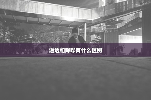 通透和降噪有什么区别