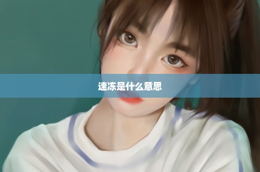速冻是什么意思