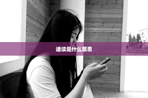 速读是什么意思