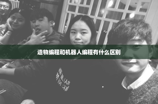 造物编程和机器人编程有什么区别