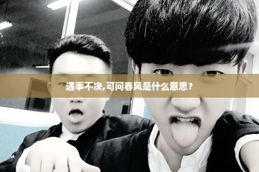 遇事不决,可问春风是什么意思？