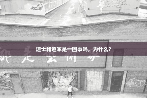 道士和道家是一回事吗，为什么？