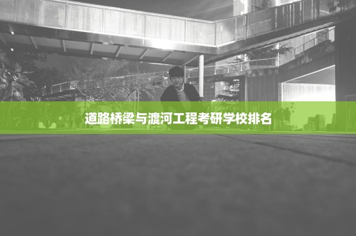 道路桥梁与渡河工程考研学校排名