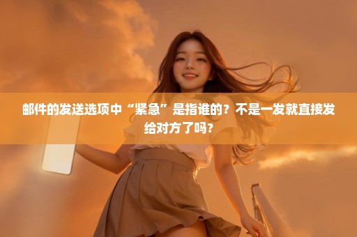 邮件的发送选项中“紧急”是指谁的？不是一发就直接发给对方了吗？